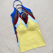 带胸垫美背健身上衣女 速干挂脖瑜伽上衣 新款 运动瑜伽吊带背心