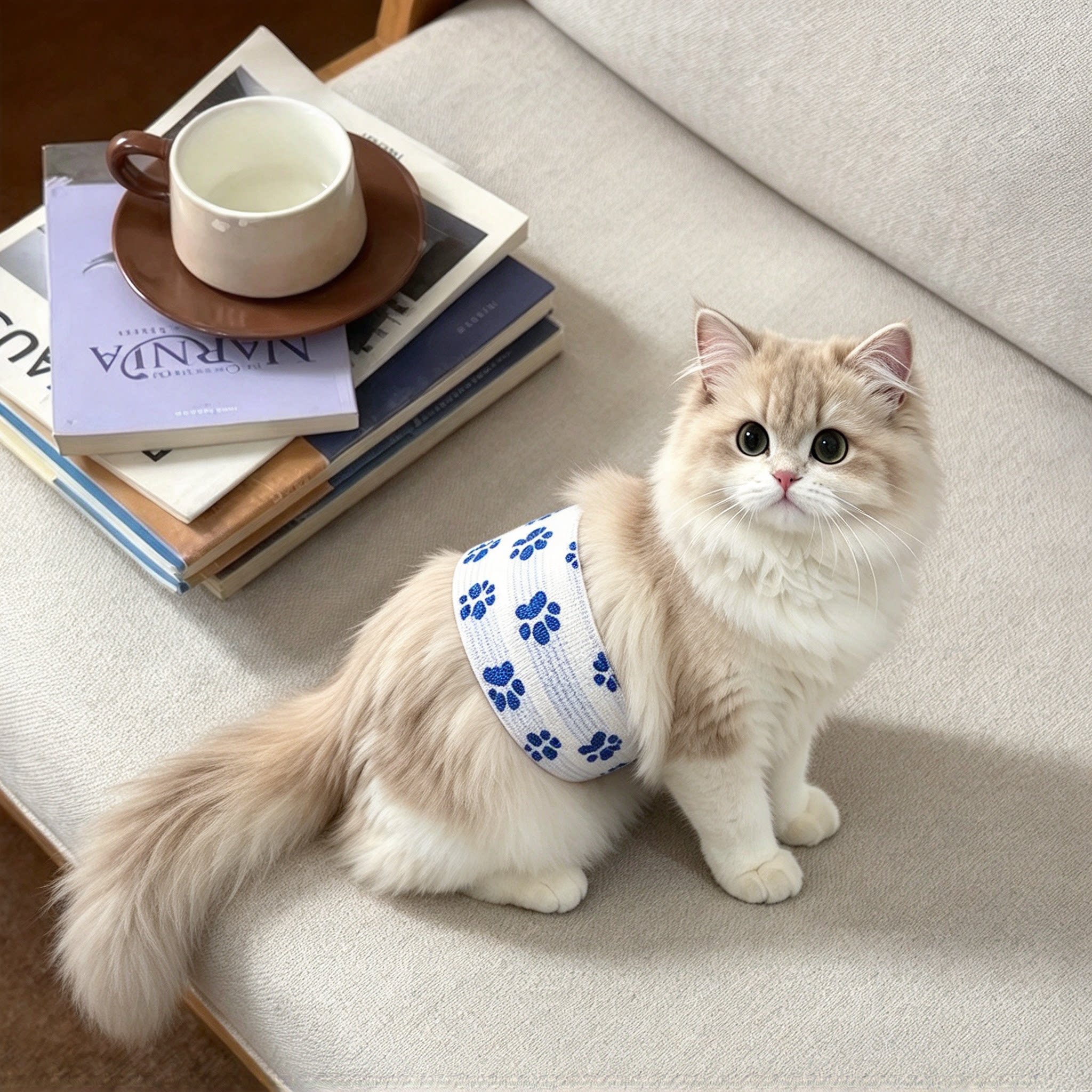 猫猫高颜值多色可选爪印图案宠物项圈猫咪术后防舔防护伊丽莎白圈