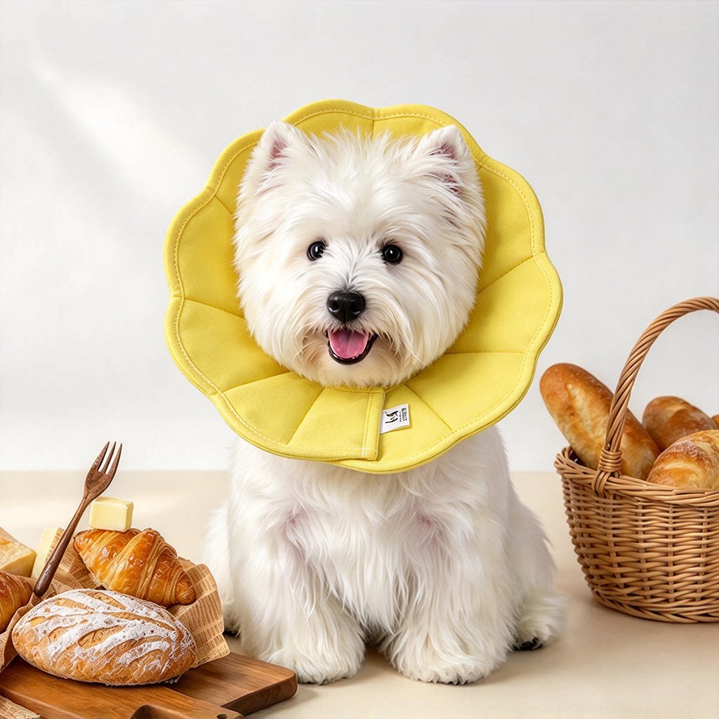 狗狗术后专用防舔咬防护圈小型犬高颜值花朵造型糖果色伊丽莎白圈