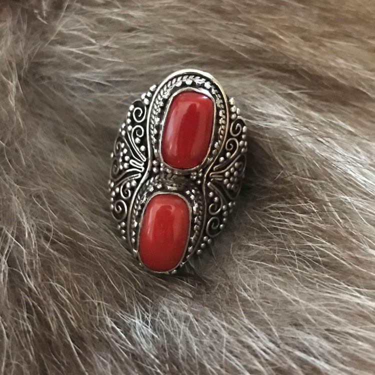 搜十男女925纯银民族风戒指