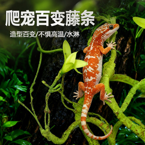 爬宠造景仿真藤条缠绕藤叶