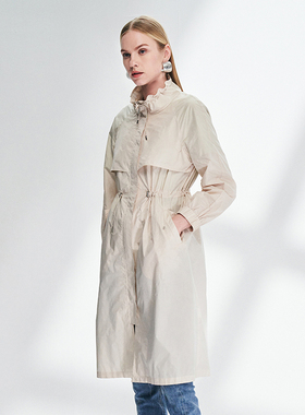 canto motto雾道商场同款秋季气质薄款长袖外套风衣女