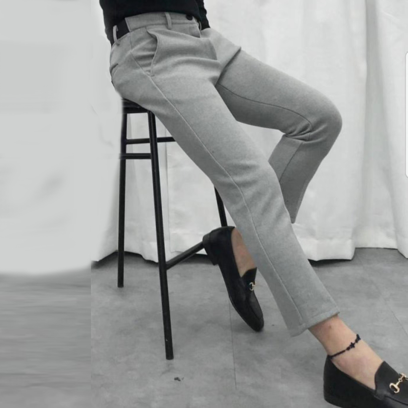 2020年时尚新款推荐韩国东大门澳大利亚山羊毛棉混纺潮男九分裤在类目 男装, 休闲裤中 - 来自Buy2taobao.com提供专业的淘宝代购服务