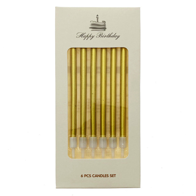 长杆金色银色彩色镀金铅笔生日蜡烛6支盒装  甜品台蛋糕派对用品,节庆用品/礼品,蜡烛,淘宝优惠券,粉丝福利购,淘宝优惠卷