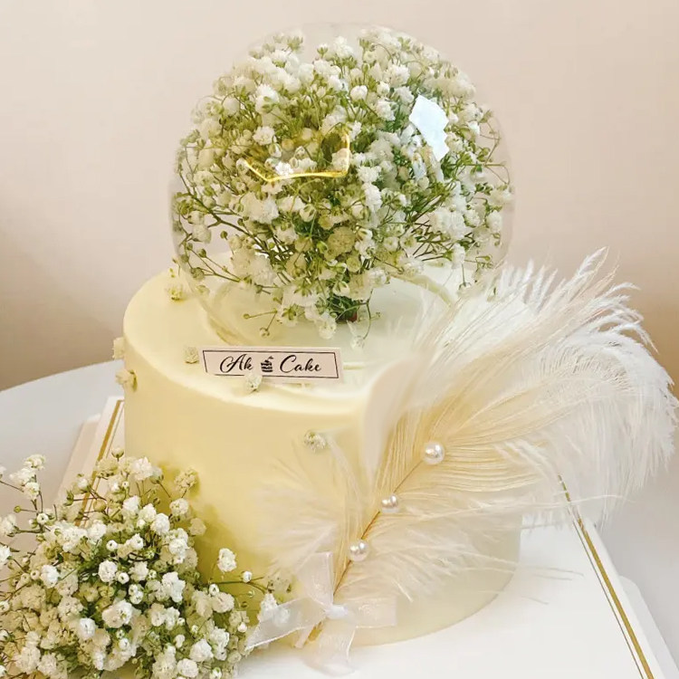 网红透明玻璃球蛋糕装饰摆件 半圆水晶球梦幻少女心烘焙蛋糕装扮,节庆用品/礼品,节日装扮用品,淘宝优惠券,粉丝福利购,淘宝优惠卷