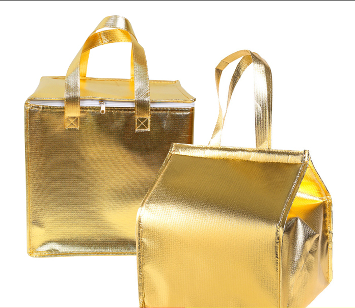加厚金色手提保温袋6寸8寸10寸