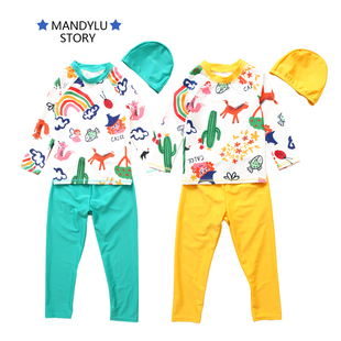 男童泳衣分体2025新款 儿童专业泳衣男童防晒速干 中小童幼儿长袖