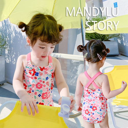 新款女童洋气儿专业训练连体泳衣