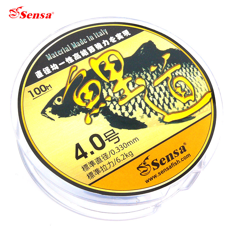 森萨鲤道1-4号100米尼龙线/钓线/鱼线/抛竿手竿海钓淡水两用线