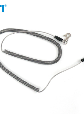 RTI不锈钢丝失手绳1/3/5/10/15/20米伸缩绳挂扣/防失绳10kg配件