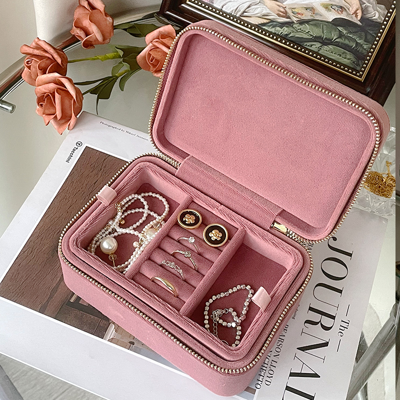 双层大容量黄金珠宝轻奢首饰盒