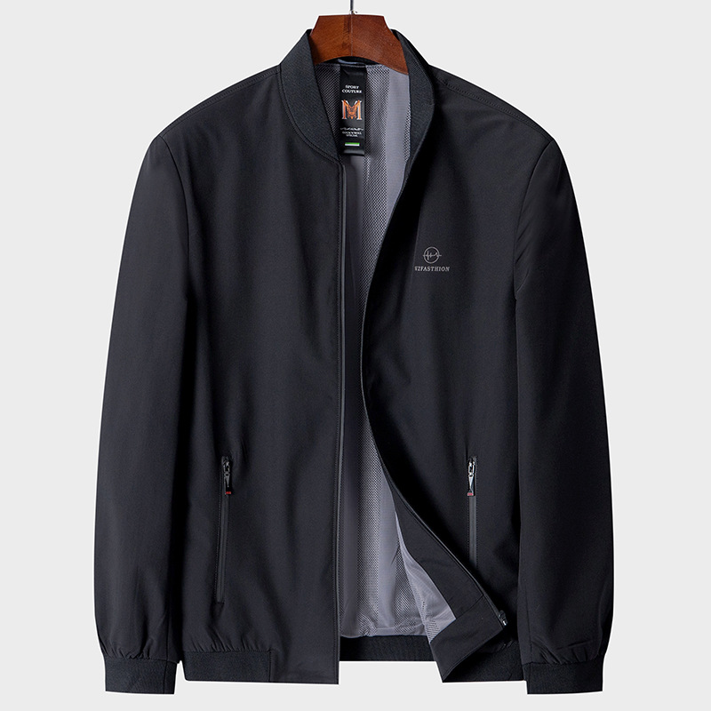 棒球服中老年爸爸加肥加大宽松版