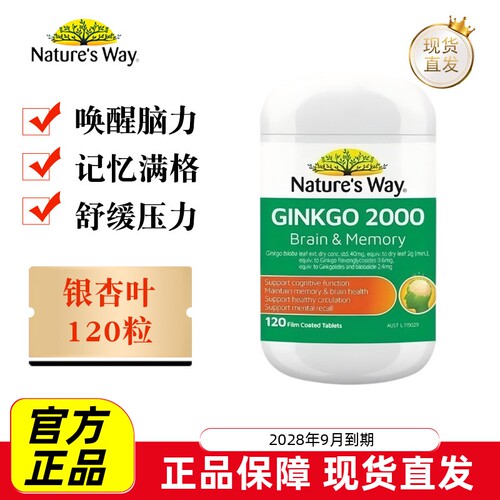 佳思敏记忆力银杏叶精华片120粒
