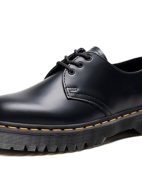 1461厚底3孔Bex马丁鞋女欧美中跟英伦风圆头系带学生松糕底单鞋女