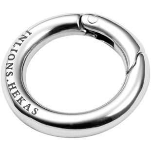 不锈钢钥匙扣汽车钥匙扣挂件316L按压圆环钥匙扣女男士腰式环圈链