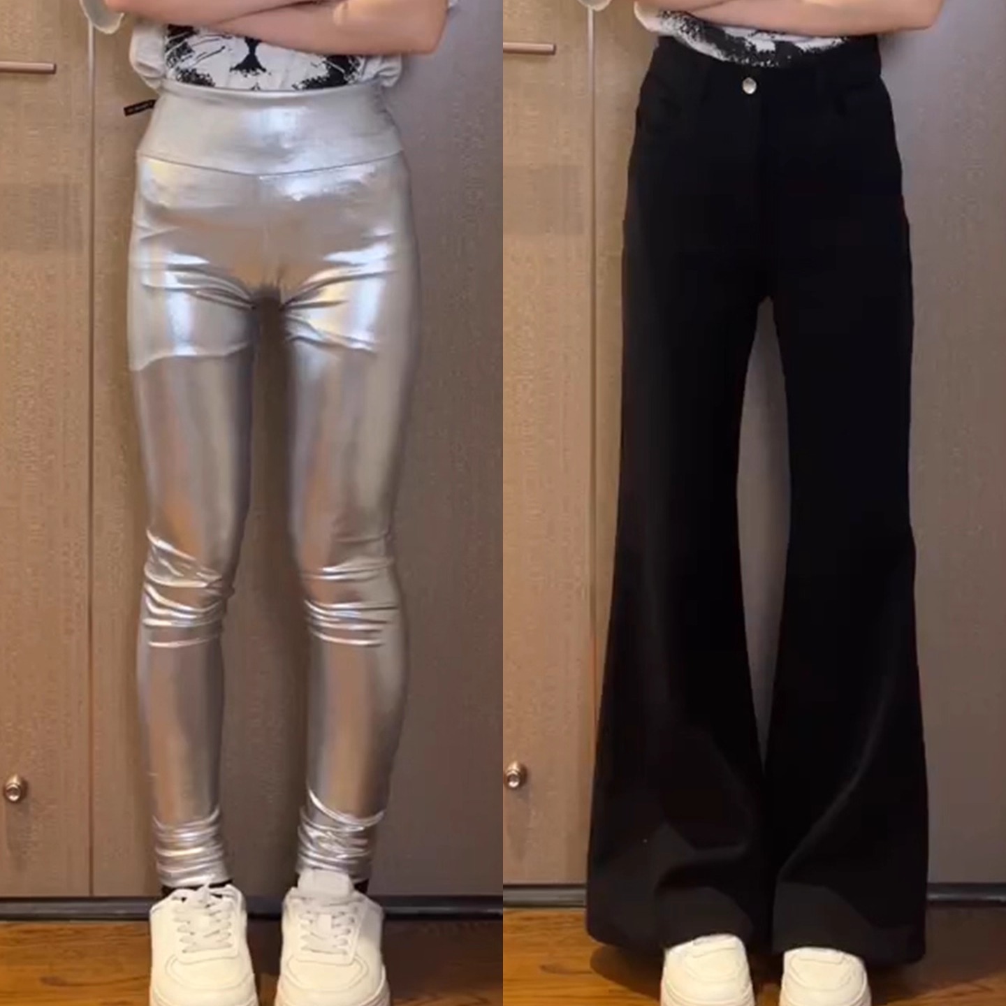 黑色微喇牛仔裤女秋季新款大码弹力显瘦梨形身材修身长裤子垂感