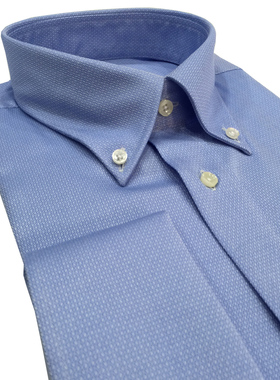 【Taylor Tailor】衬衫定制 蓝色纯棉长袖衬衣量身定做 高档定制