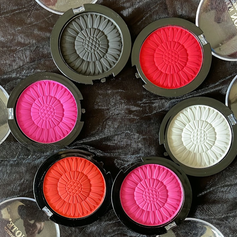 胭脂腮红玫红粉色橘红大红黑色白色戏曲舞台彩妆防水送腮红刷特价