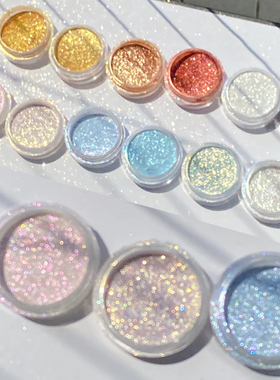 白色高光眼影粉闪粉细粉珠光金粉亮晶晶眼妆面部提亮爆细闪