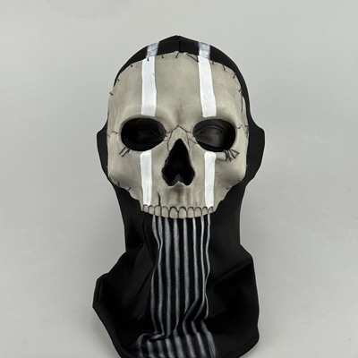 定制使命召唤cod夜战幽灵面具头套ghostmask骷髅头罩角色扮演道具