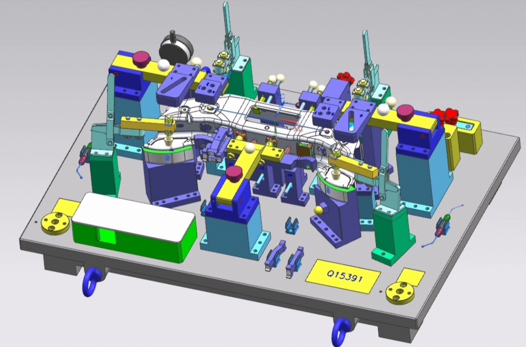 UG汽车冲压座椅单件检具3d图素材汽车座椅冲压件检具设计素材文件