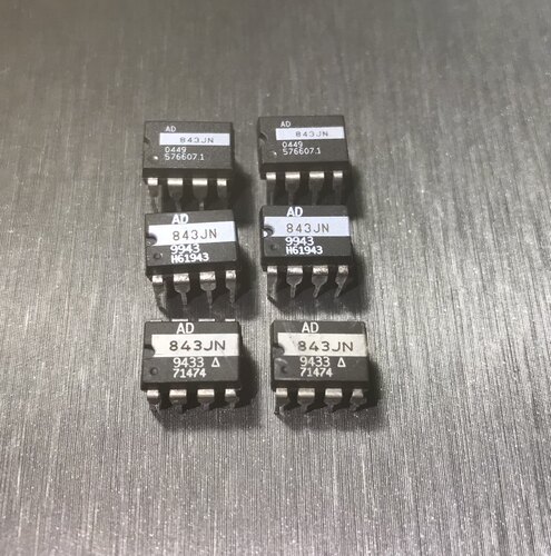AD843JN高速单运放，DIP8，正品拆机货!