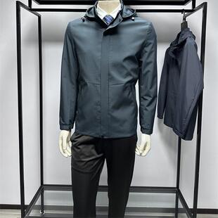 牛奶丝可脱卸帽子25年春季新品商务休闲暗门襟男士夹克外套铭盛缘