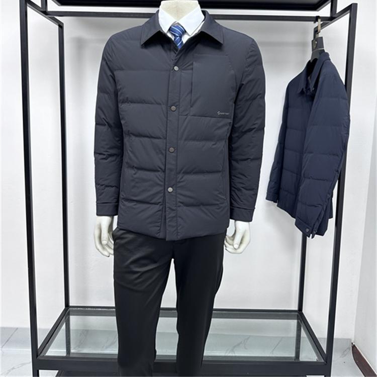 24年冬季休闲翻领白鸭绒羽绒服男