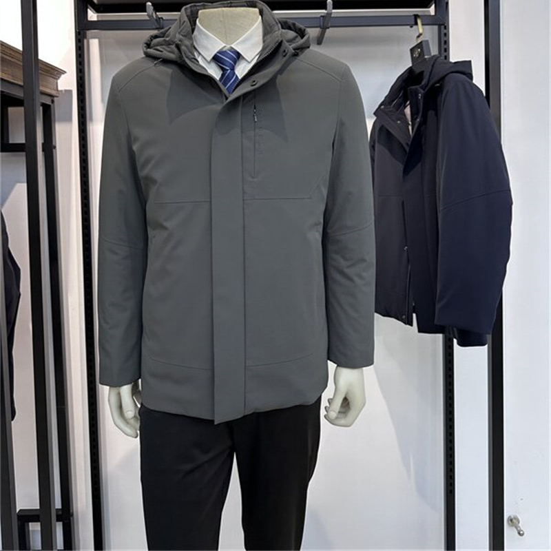 内胆可脱卸白鸭绒厚款羽绒服