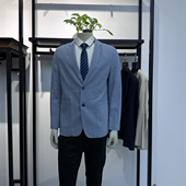 领多色免烫透气男士 棉亚麻面料 商务休闲西装 新品 单西服朗弈 春季