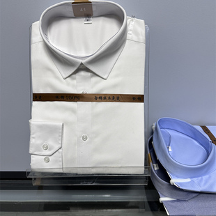 衬衫 长袖 铭盛缘 高品质主推170支纱白色蓝色商务休闲100棉男士 春季