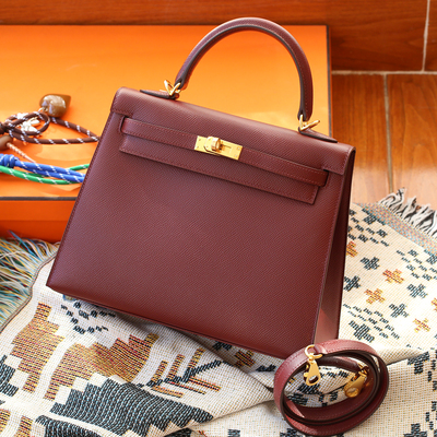 凯莉包 25cm epsom 55 rouge