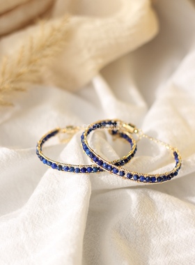 十二星座生辰石 摩羯座 阿富汗进口天然青金石手工小众手链