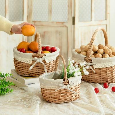 其他家柳编筐把手篮采摘