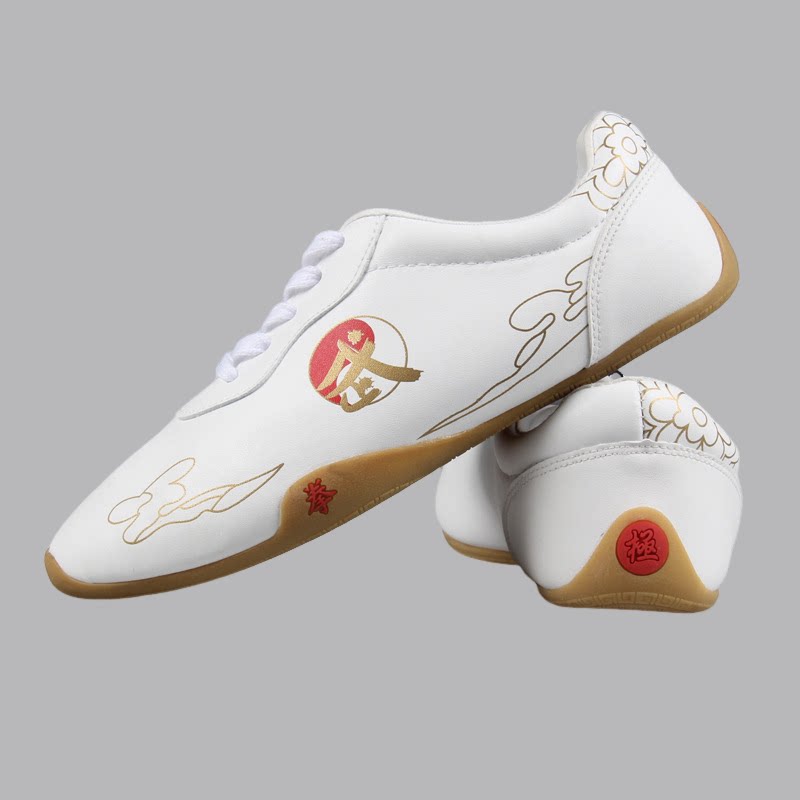 红棉太极鞋软牛皮牛筋底真皮男女武术鞋练功鞋太极拳运动表演鞋