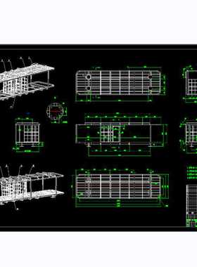 11.5米民宿太空舱设计CAD图纸若干张 二维dwg格式参考素材可编辑