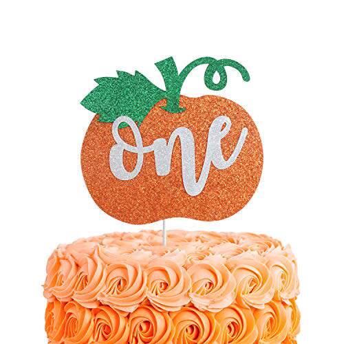 pumpkin one cake topper,little pumpkin first birthda
