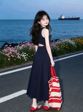 女童法式无袖夏季新款连衣裙