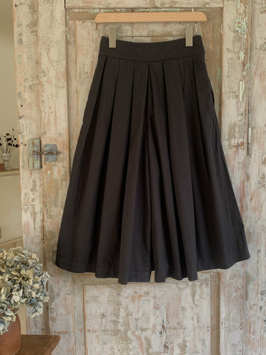 现货日本HARVESTY小众设计师品牌复古文艺时尚休闲黑色裙裤