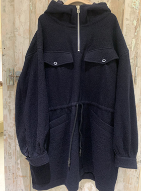 现货 日本ASEEDONCLOUD 连帽羊毛拉链卫衣裙连衣裙