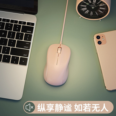 B.O.W有线光电鼠标M136U防滑设计静音时尚家用办公简约便携