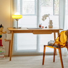 浮生记/实木书桌北欧ins简约电脑桌书房写字桌小户型樱桃木学习桌