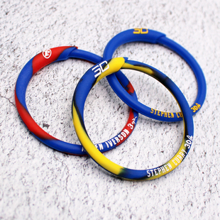 篮球手环夜光库里科比欧文詹姆斯艾弗森简约运动美式硅胶腕带潮