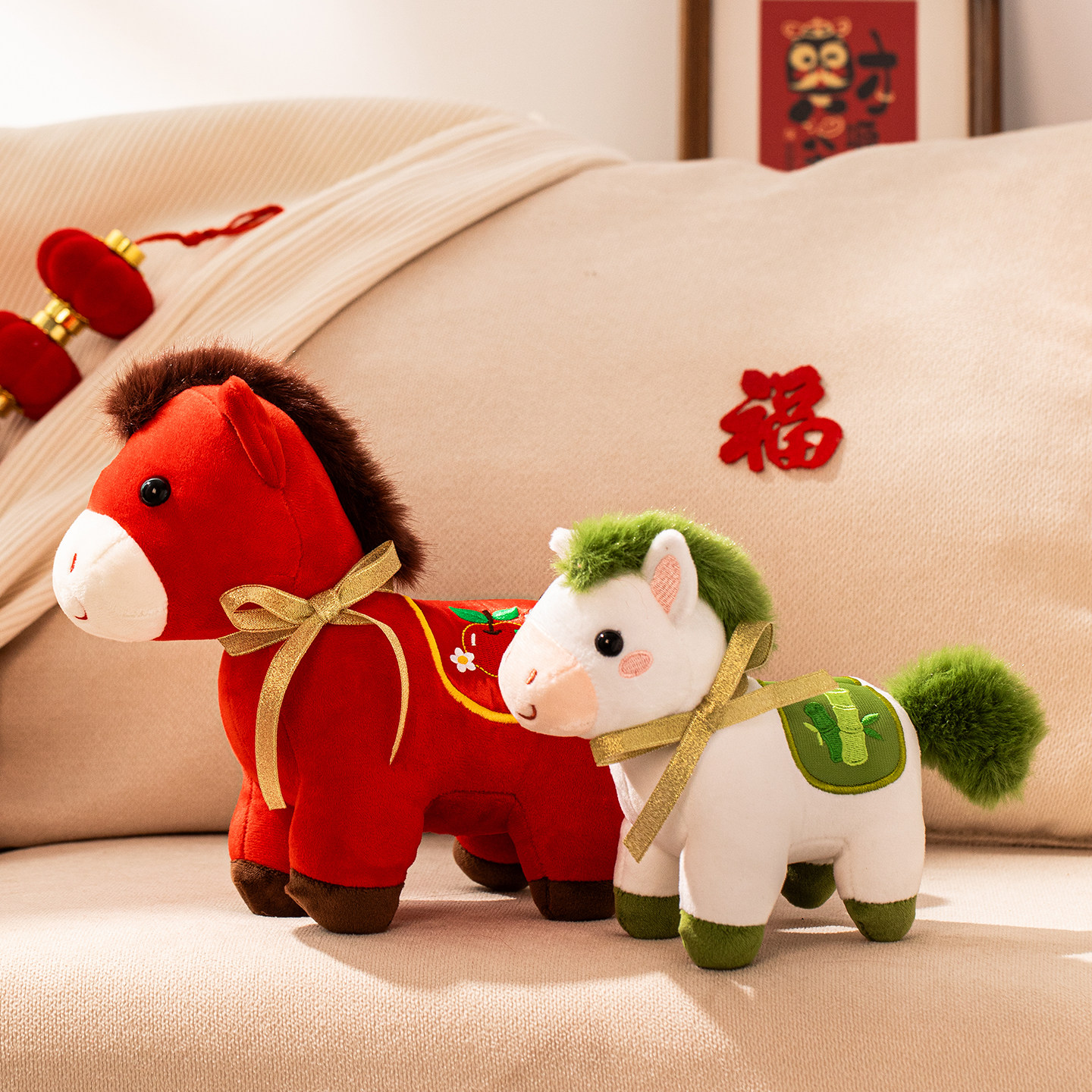 2026年马年吉祥物毛绒玩具新年礼物公仔春节年会礼品生肖布偶玩偶,玩具/童车/益智/积木/模型,毛绒/玩偶/公仔/布艺类玩具,淘宝优惠券,粉丝福利购,淘宝优惠卷