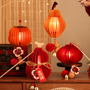 灯笼2026新年新款儿童创意手提宫灯彩灯马年春节过年古风元宵花灯