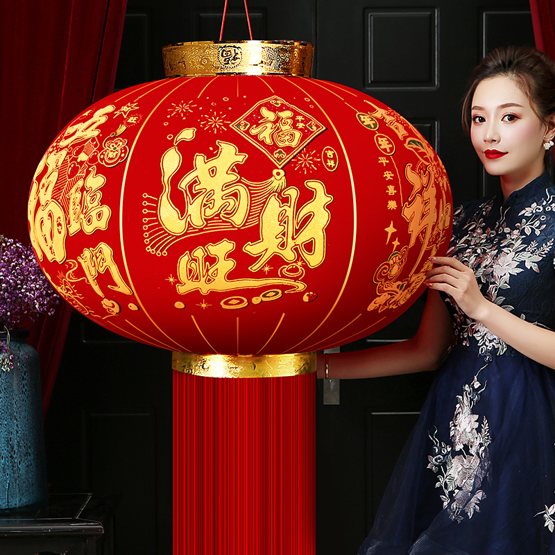 春节大红灯笼2025过年新款挂饰新年大门口户外阳台一对吊灯装饰品