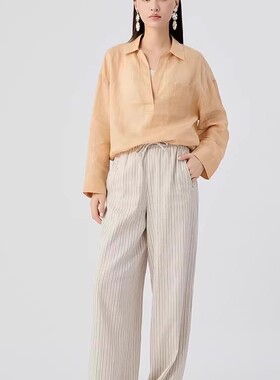 哥家专柜商场同款2025新款时尚百搭宽松显瘦长袖衬衫女装530074