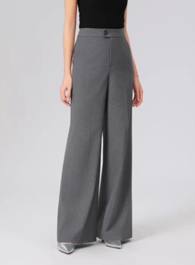 哥家商场同款2025夏新款高个子垂感宽松通勤阔腿西裤巴黎裤110015