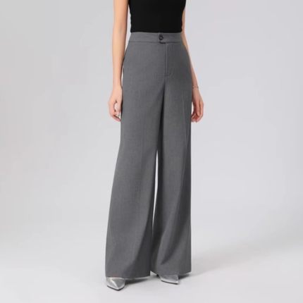 哥家商场同款2025夏新款高个子垂感宽松通勤阔腿西裤巴黎裤110015