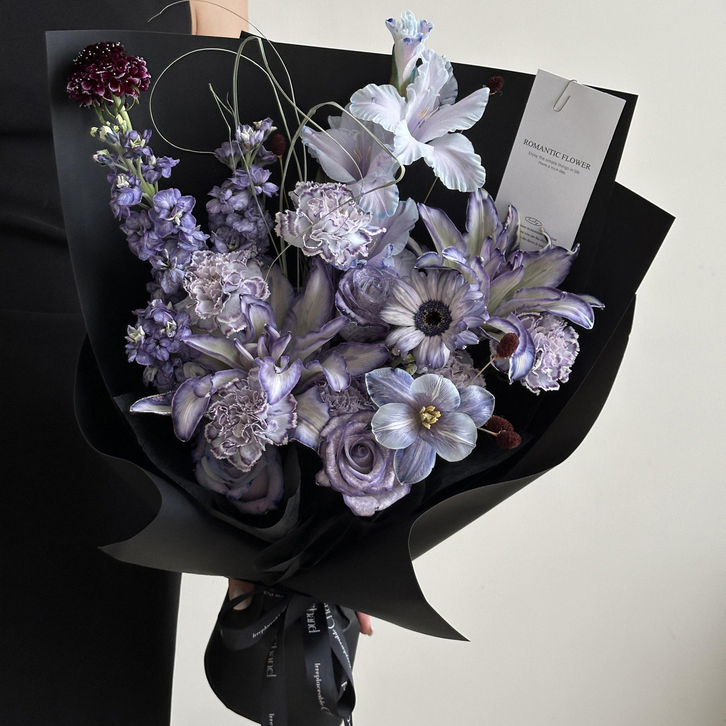 紫色系郁金香百合花束深圳广州成都香港重庆成都武汉同城鲜花速递